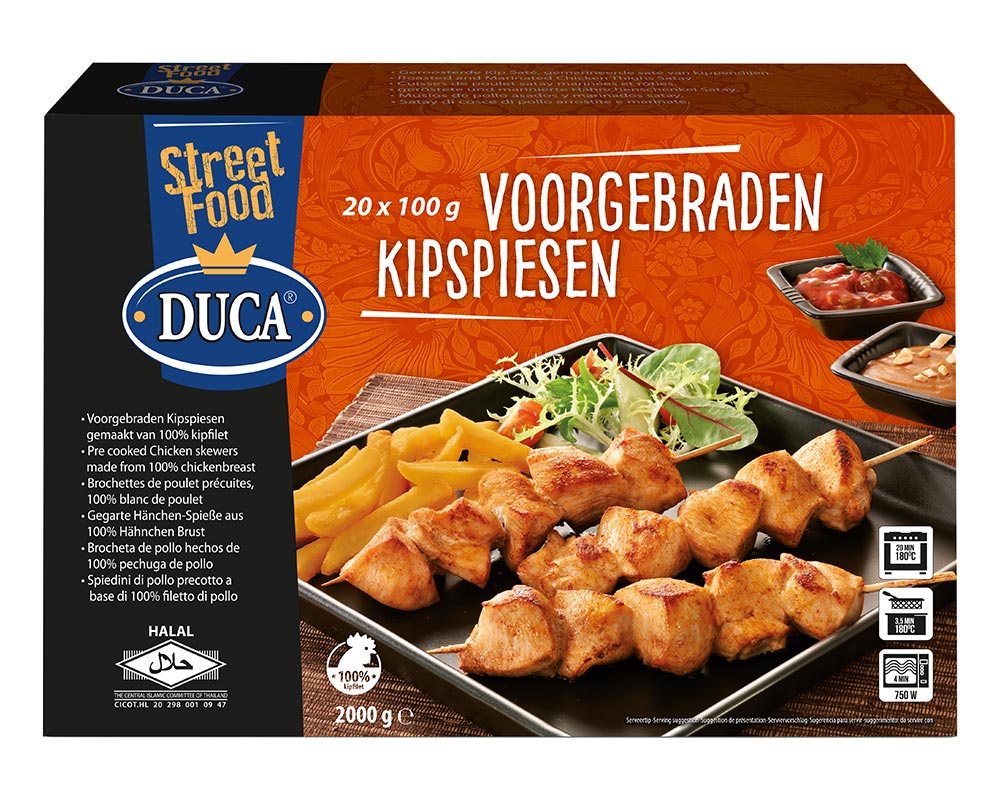 Foodservice-D360705-Duca-Kipspiesen-3x2000g