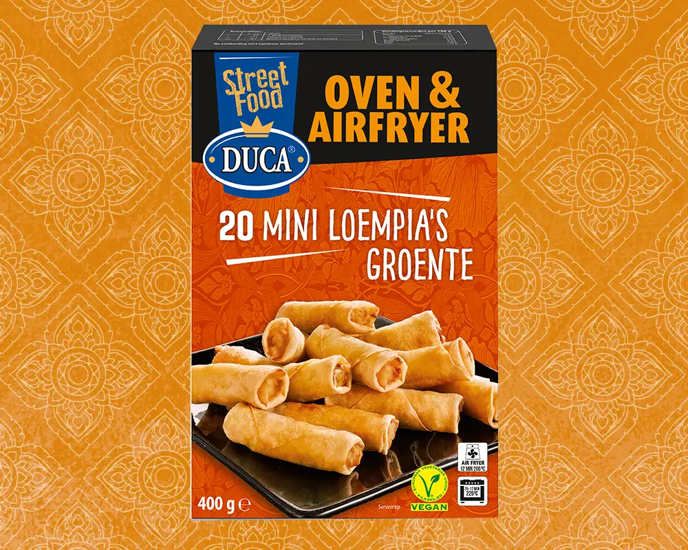 Our oven mini spring rolls are hand-rolled Oriental vegetable rolls, full of flavour and filled with ingredients like leek, glass noodles, carrot, and celery.